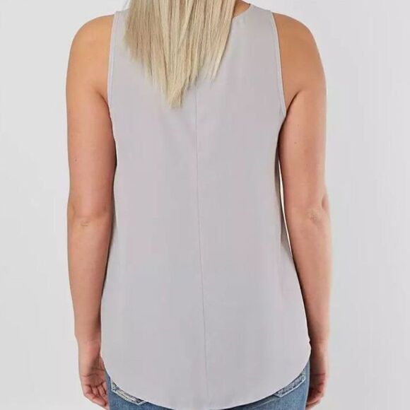 Daytrip Grey Chiffon Tank Top - Picture 2 of 10